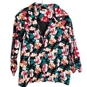 Lucy Diamonds Women's Blazer 22W 22 W Plus Size 3X 3XL Floral Coat Jacket